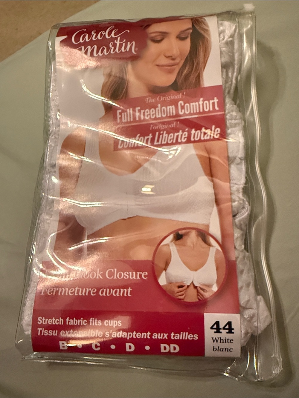 Full Freedom Comfort Women's Bra in White - Front Hook